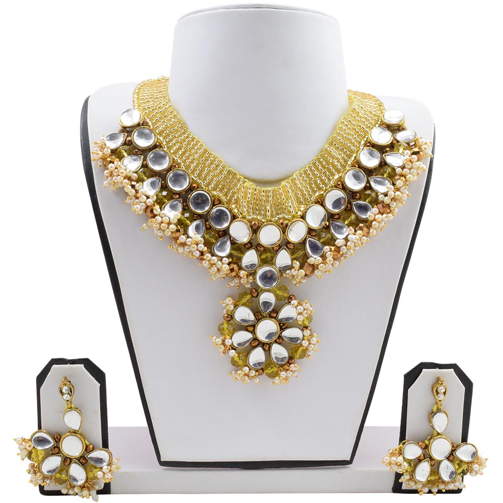Golden Jeko Moti Designer Necklace