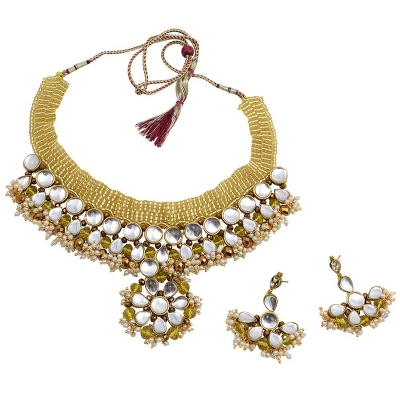 Golden Jeko Moti Designer Necklace
