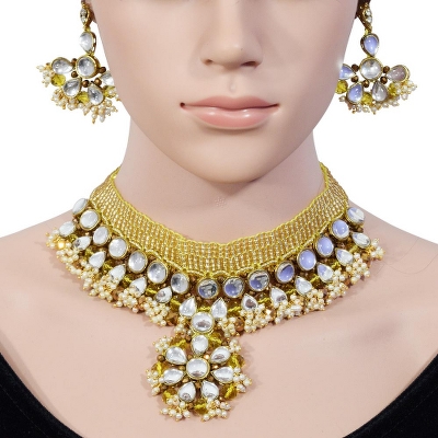 Golden Jeko Moti Designer Necklace
