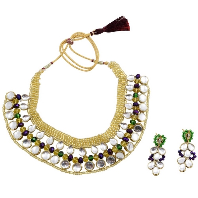 Multicolor Crystal Beads Jeko Moti Necklace