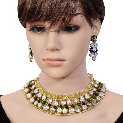 Multicolor Crystal Beads Jeko Moti Necklace
