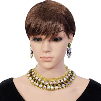 Multicolor Crystal Beads Jeko Moti Necklace