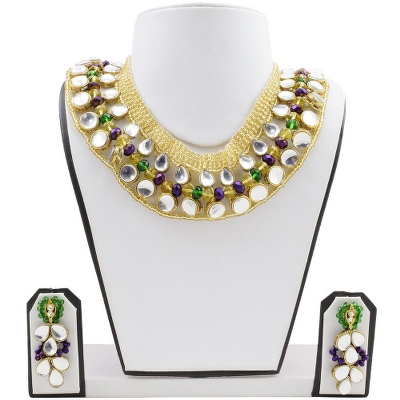 Multicolor Crystal Beads Jeko Moti Necklace