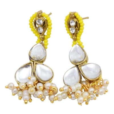 Yellow Jeko Moti Designer Necklace