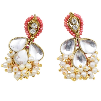 Rosy Pink Jeko Moti Designer Necklace