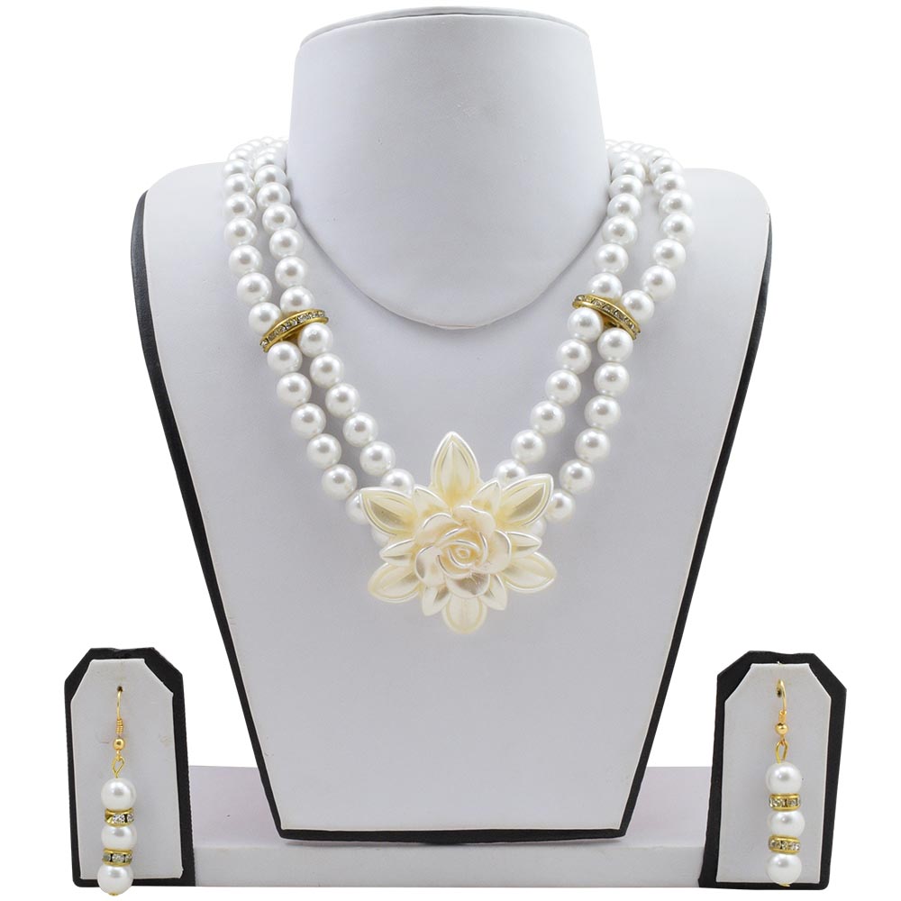 White Pearl Designer Handmade Necklace