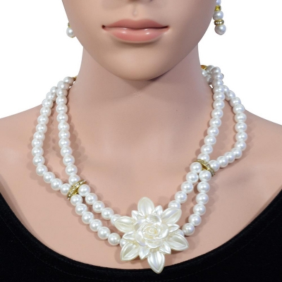 White Pearl Designer Handmade Necklace