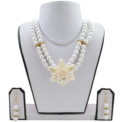 White Pearl Designer Handmade Necklace