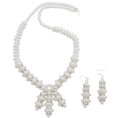 White Coin Beads Designer Handmade Necklace