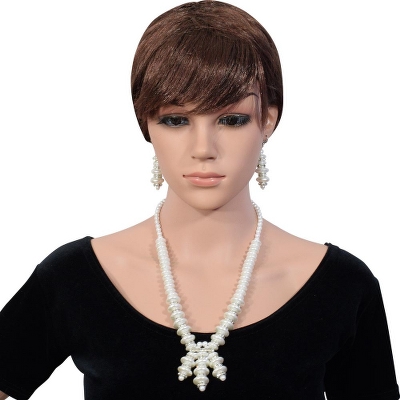 White Coin Beads Designer Handmade Necklace