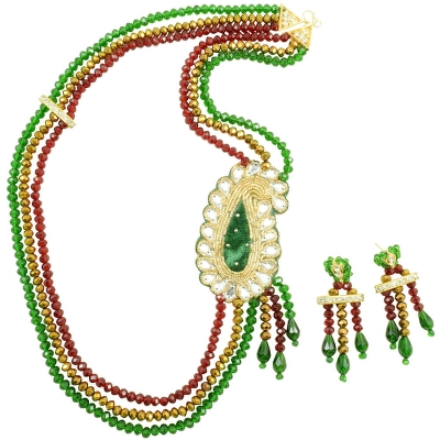 Multi Color Crystal Beads Designer Necklace