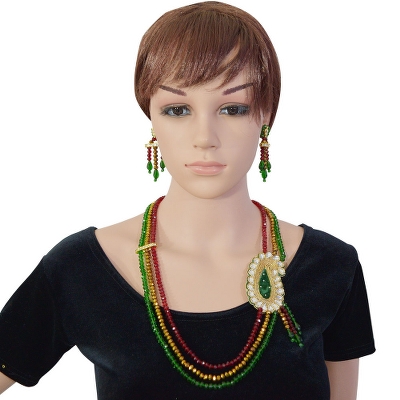 Multi Color Crystal Beads Designer Necklace