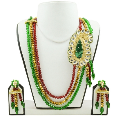 Multi Color Crystal Beads Designer Necklace