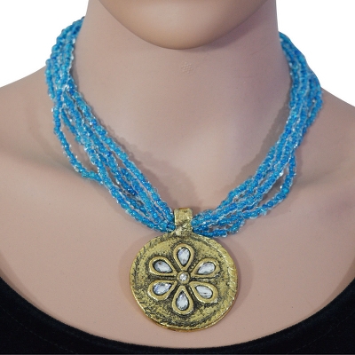 Blue Beads Antique Necklace