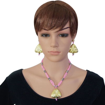 Pink Jeko Moti Designer Necklace