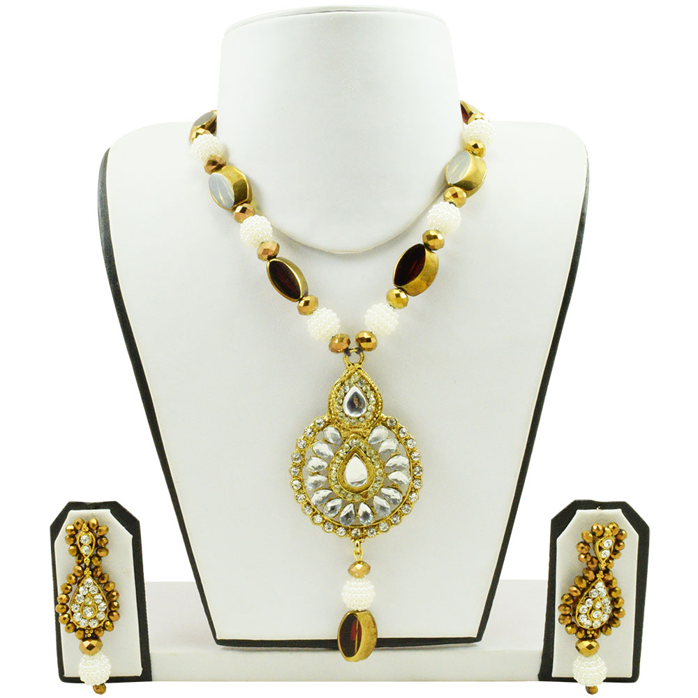 Copper Crystal Beads Designer Necklace