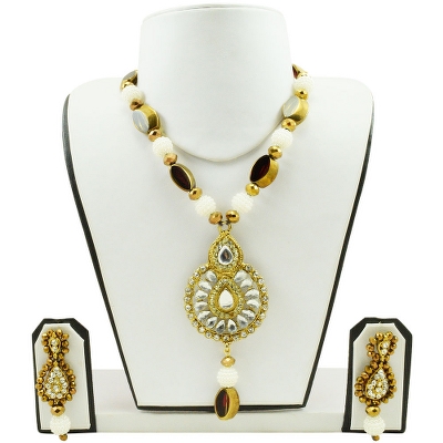 Copper Crystal Beads Designer Necklace