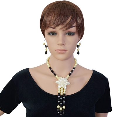 Pearls & Crystal Beads Designer Necklace