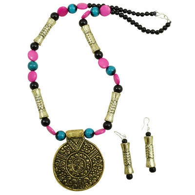 Pink Beads Antique Necklace