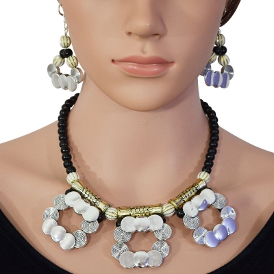 Black Beads Antique Necklace