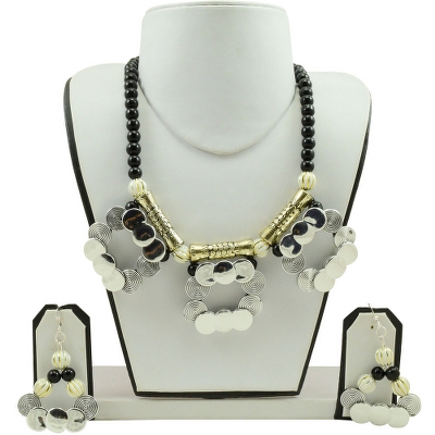 Black Beads Antique Necklace