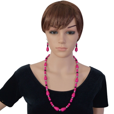 Pink Moti Designer Necklace