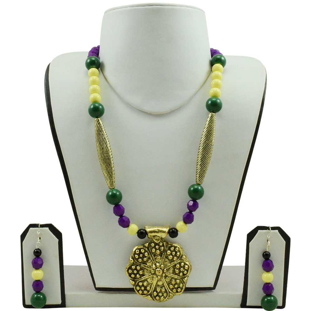 Multi Color Beads Designer Necklace
