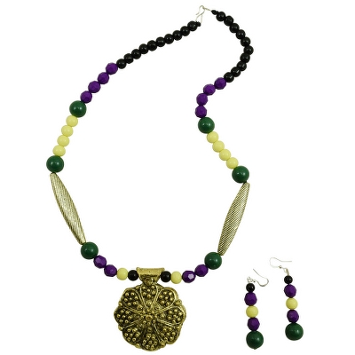 Multi Color Beads Designer Necklace