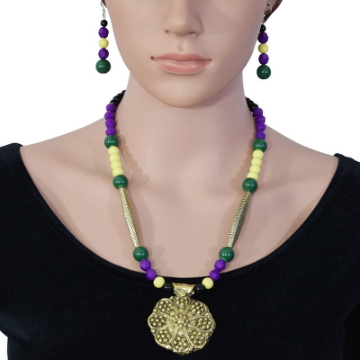 Multi Color Beads Designer Necklace