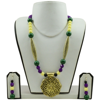 Multi Color Beads Designer Necklace