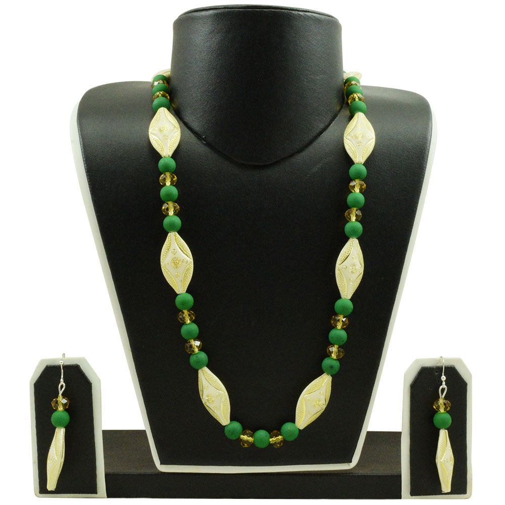 Green Beads Designer Necklace