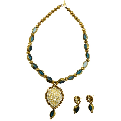 Brown Beads Designer Necklace