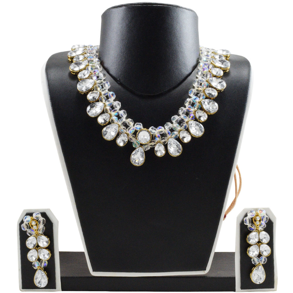 Rainbow Beads Kundan Necklace Set