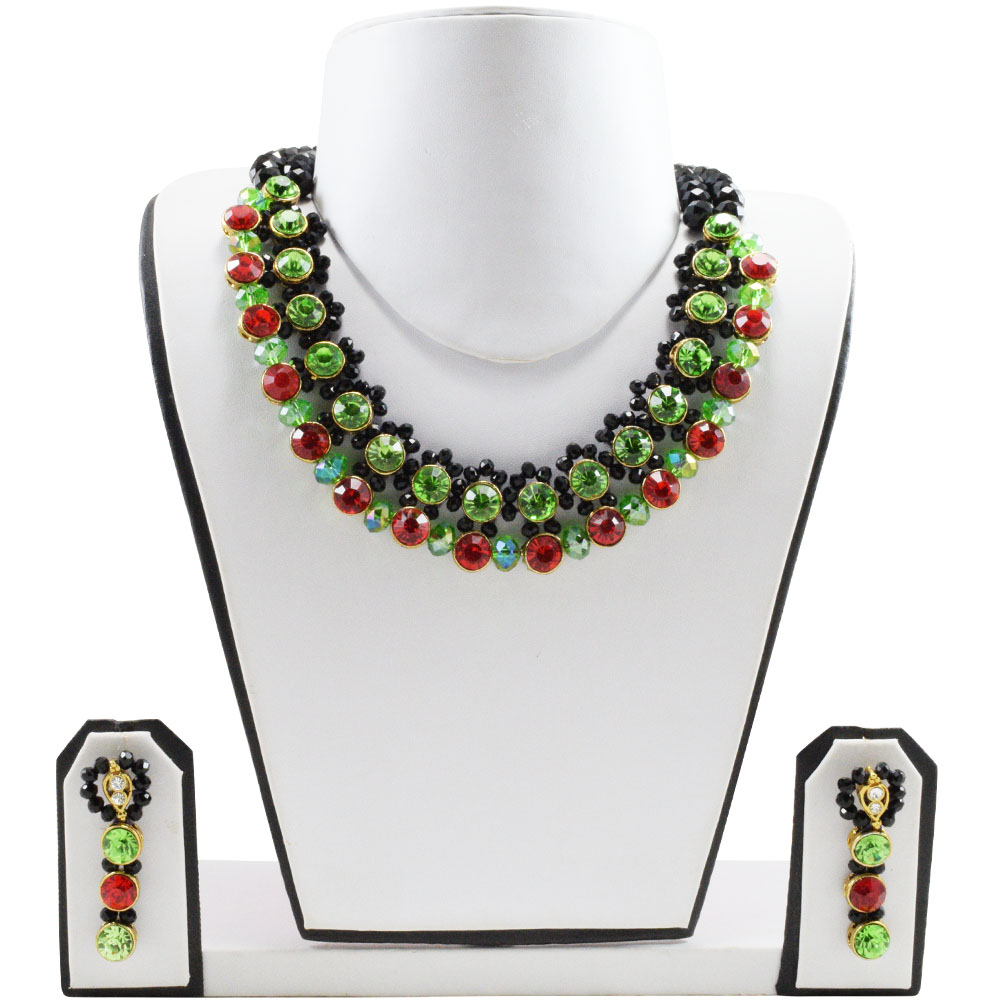 Designer Beads Kundan Necklace Set