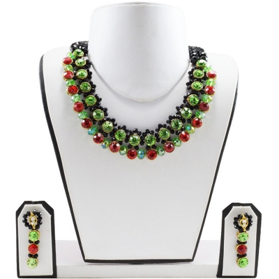 Designer Beads Kundan Necklace Set