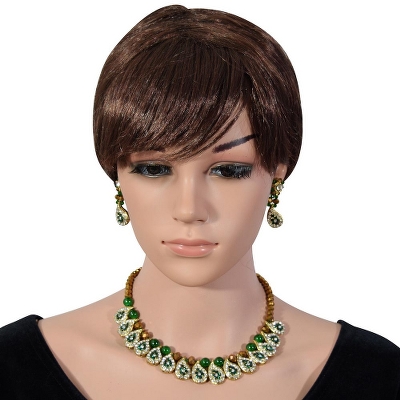 Crystal Beads Diamond Necklace Set