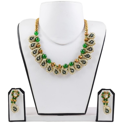 Crystal Beads Diamond Necklace Set