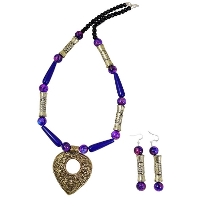 Blue Beads Designer Antique Necklace