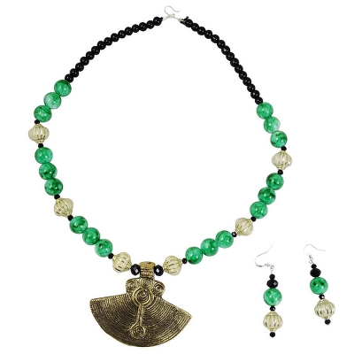 Turquoise Beads Handmade Antique Necklace Set