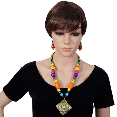 Wooden Beads Antique Necklace Set