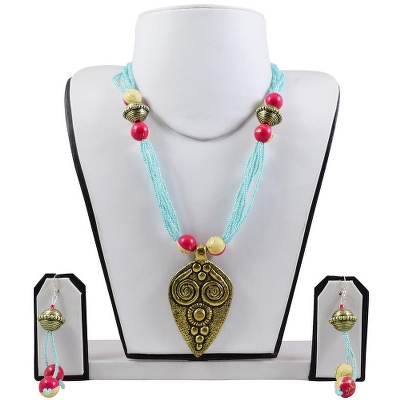 Jeko Moti Antique Beads Designer Necklace Set