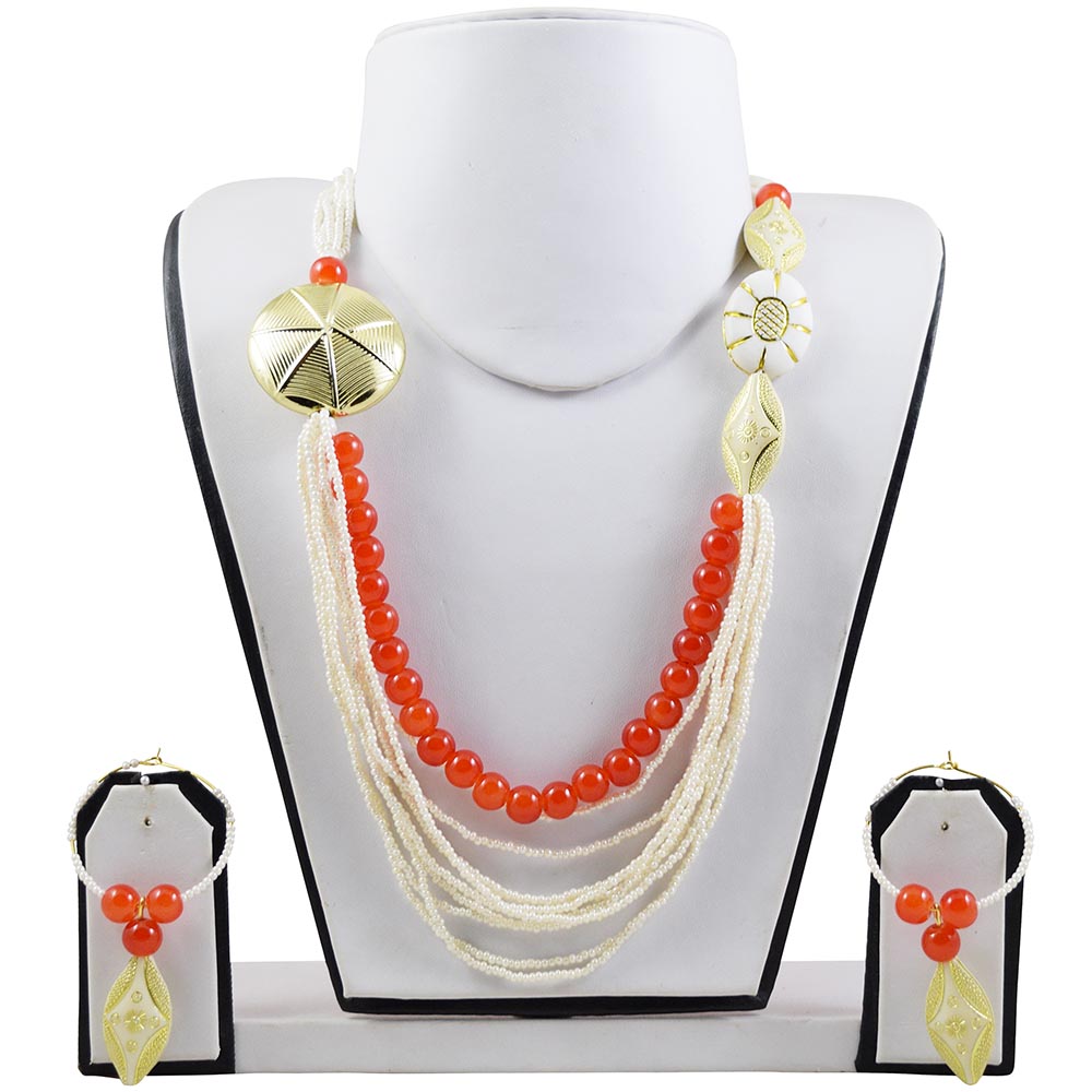 Jeko Moti Multi Strand Necklace Set