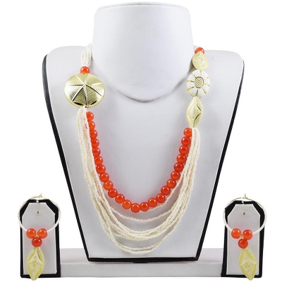 Jeko Moti Multi Strand Necklace Set