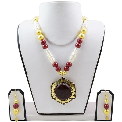 Designer Beads Pendant Necklace & Earrings for Girls & Women