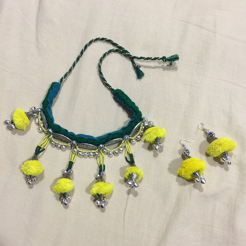 Woolen Balls Designer Necklace