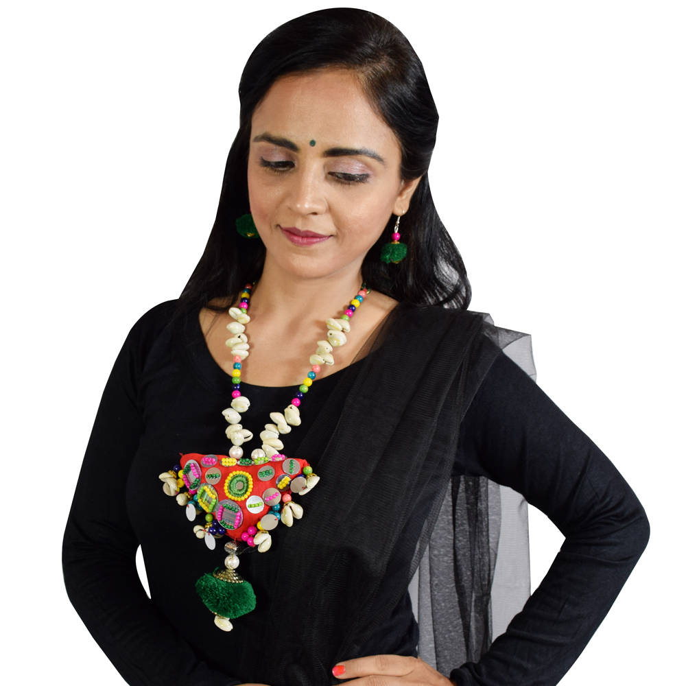 Designer Sea Shell Necklace for Chaniya Choli
