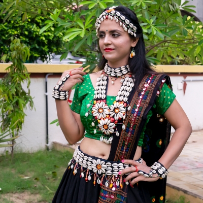 Sea Shell Full Designer Necklace for Chaniya Choli