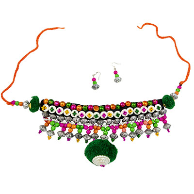 Designer Beads Choker Necklace for Navratri outfit