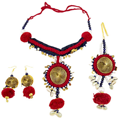 Woolen Threads Designer Necklace for Navratri