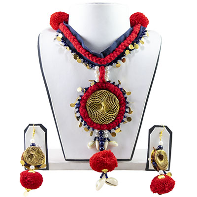 Woolen Threads Designer Necklace for Navratri